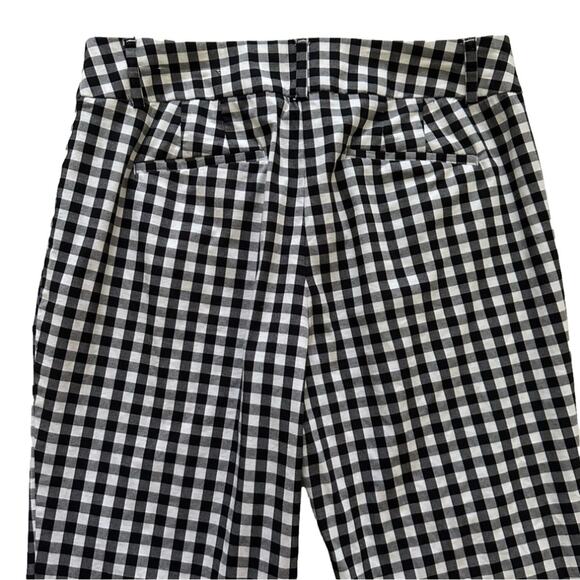 Ann Taylor Factory Ankle Pants Black White Gingham Curvy Fit Summer Pants Size 6 - Picture 6 of 12